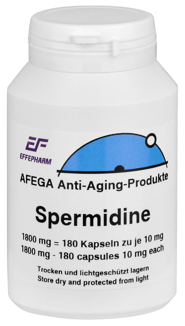 1800 mg de espermidina en 180 cápsulas de 10 mg cada una - El precio por mg más barato en Internet.